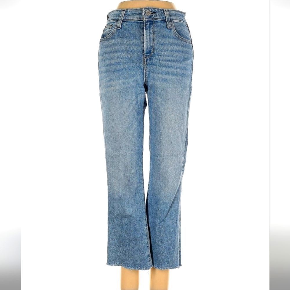 BDG Urban Outfitters Blue Jeans High-Rise Raw Hem Ankle Length Size 25